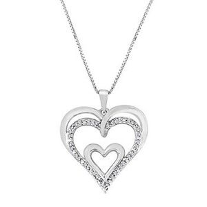 JcPenney Diamond Heart Necklace